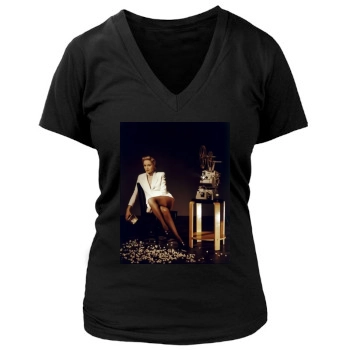 Sharon Stone Women's Deep V-Neck TShirt