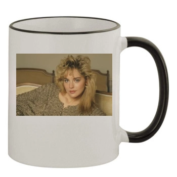 Sharon Stone 11oz Colored Rim & Handle Mug