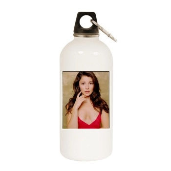 Shiri Appleby White Water Bottle With Carabiner