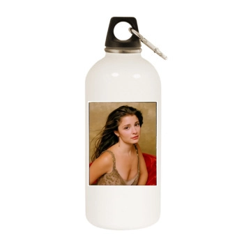 Shiri Appleby White Water Bottle With Carabiner