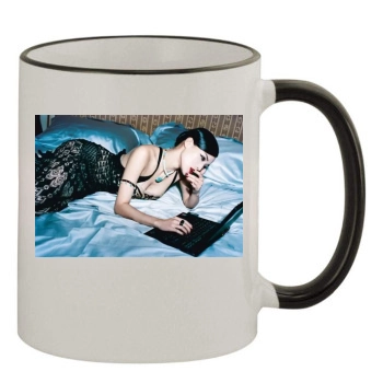 Shu Qi 11oz Colored Rim & Handle Mug