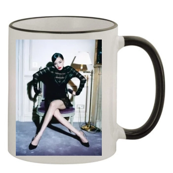 Shu Qi 11oz Colored Rim & Handle Mug