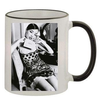 Shu Qi 11oz Colored Rim & Handle Mug