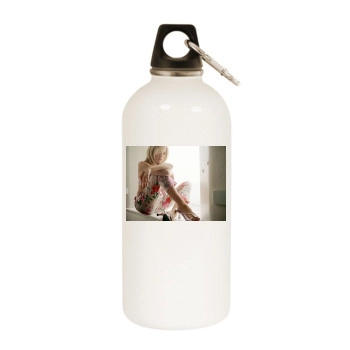 Sienna Miller White Water Bottle With Carabiner