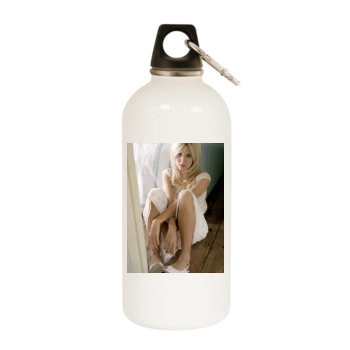 Sienna Miller White Water Bottle With Carabiner