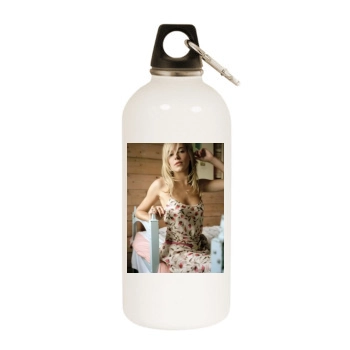 Sienna Miller White Water Bottle With Carabiner