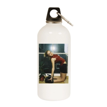 Sienna Miller White Water Bottle With Carabiner