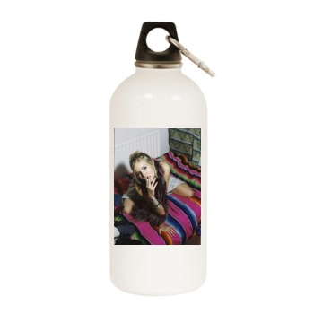 Sienna Miller White Water Bottle With Carabiner