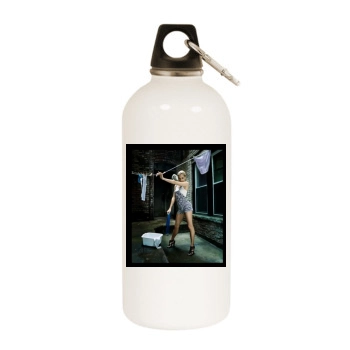 Sienna Miller White Water Bottle With Carabiner