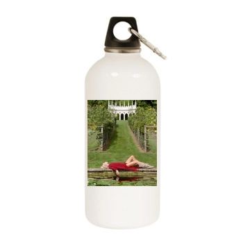 Sienna Miller White Water Bottle With Carabiner