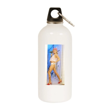 Sienna Miller White Water Bottle With Carabiner