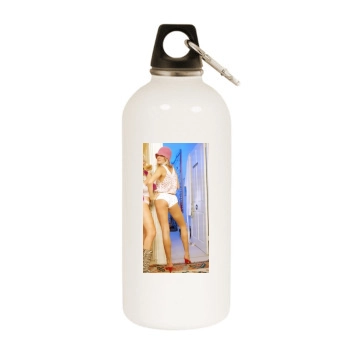 Sienna Miller White Water Bottle With Carabiner