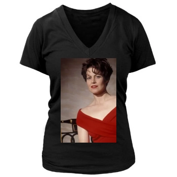 Sigourney Weaver Women's Deep V-Neck TShirt