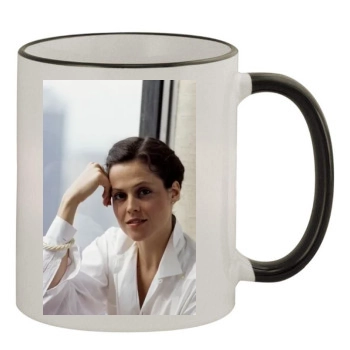 Sigourney Weaver 11oz Colored Rim & Handle Mug