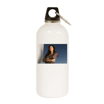 Sofia Milos White Water Bottle With Carabiner