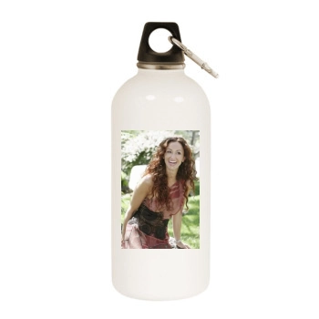 Sofia Milos White Water Bottle With Carabiner