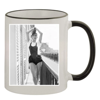 Sophie Marceau 11oz Colored Rim & Handle Mug