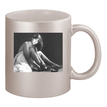 Sophie Marceau 11oz Metallic Silver Mug