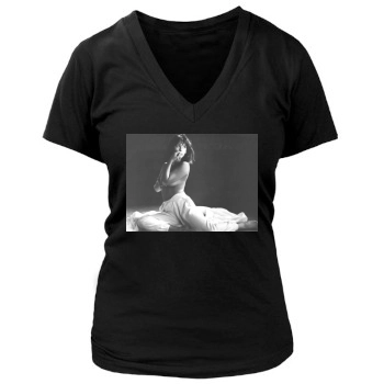 Sophie Marceau Women's Deep V-Neck TShirt