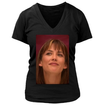 Sophie Marceau Women's Deep V-Neck TShirt