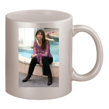 Sophie Marceau 11oz Metallic Silver Mug