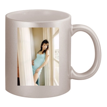 Sophie Marceau 11oz Metallic Silver Mug