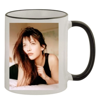 Sophie Marceau 11oz Colored Rim & Handle Mug