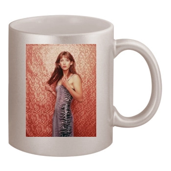 Sophie Marceau 11oz Metallic Silver Mug