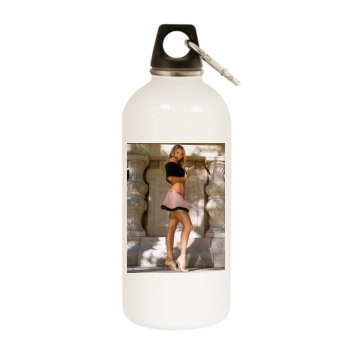 Stacy Keibler White Water Bottle With Carabiner