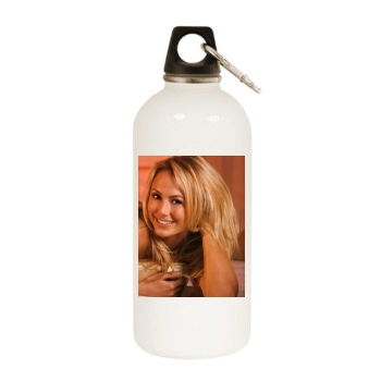 Stacy Keibler White Water Bottle With Carabiner