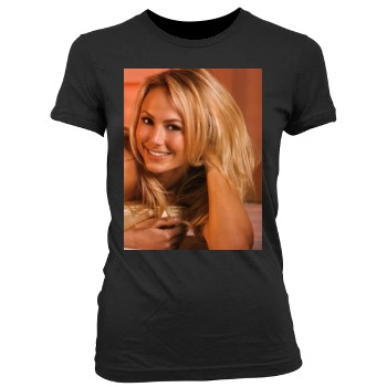 Stacy Keibler Women's Junior Cut Crewneck T-Shirt