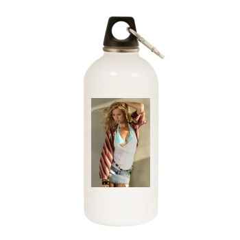 Stacy Keibler White Water Bottle With Carabiner