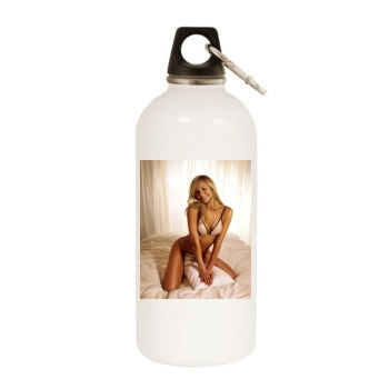 Stacy Keibler White Water Bottle With Carabiner