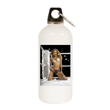 Stacy Keibler White Water Bottle With Carabiner