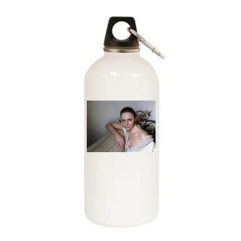 Stella McCartney White Water Bottle With Carabiner