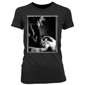 Stephanie Seymour Women's Junior Cut Crewneck T-Shirt