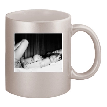 Stephanie Seymour 11oz Metallic Silver Mug