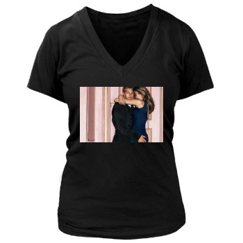 Stephanie Seymour Women's Deep V-Neck TShirt