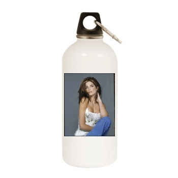 Stephanie Seymour White Water Bottle With Carabiner