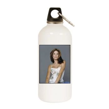 Stephanie Seymour White Water Bottle With Carabiner