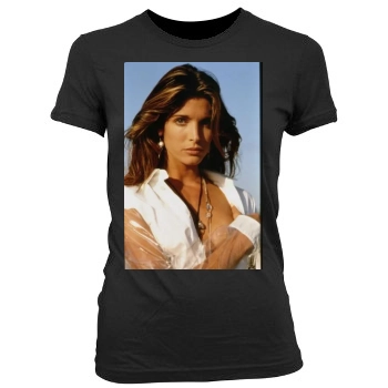 Stephanie Seymour Women's Junior Cut Crewneck T-Shirt