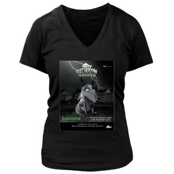 Frankenweenie (2012) Women's Deep V-Neck TShirt