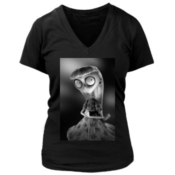 Frankenweenie (2012) Women's Deep V-Neck TShirt