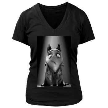 Frankenweenie (2012) Women's Deep V-Neck TShirt