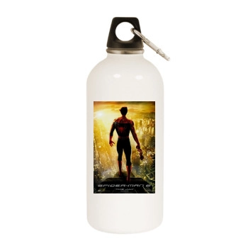 Spider-Man 2 (2004) White Water Bottle With Carabiner