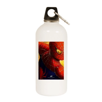 Spider-Man 2 (2004) White Water Bottle With Carabiner