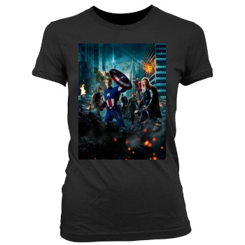 The Avengers (2012) Women's Junior Cut Crewneck T-Shirt