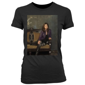 Summer Glau Women's Junior Cut Crewneck T-Shirt