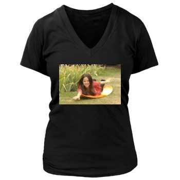 Tammin Sursok Women's Deep V-Neck TShirt