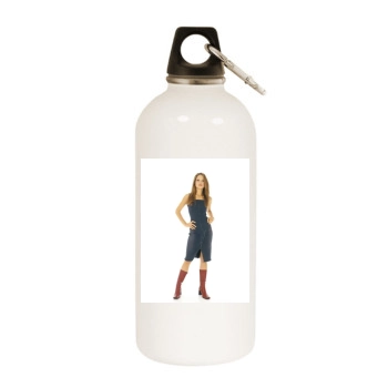 Tammin Sursok White Water Bottle With Carabiner